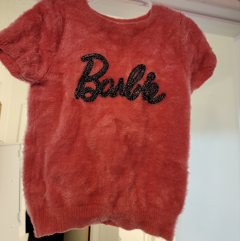 Used girls Fluffy barbie shirt